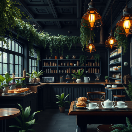 A Final Fantasy-Inspired Coffee Shop Interior