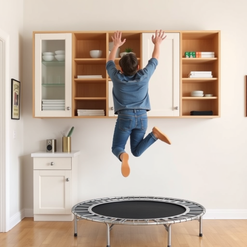A Flexible Spring-Assisted Kitchen Cabinet Reacher