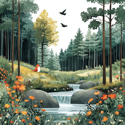 A Forest full of Animals and Trees