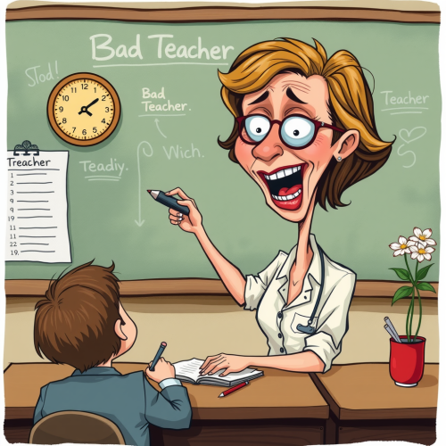 A Funny Teacher Teaches in a Silly Way