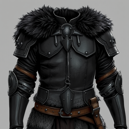 A Fur Armor Shirt in Charcoal Illustration