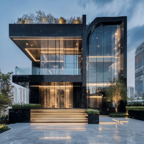 A Futuristic Urban Mansion with Modern Design