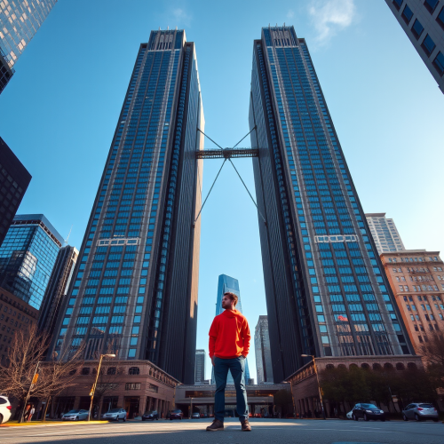 A Giant Man Standing Ninety-nine Feet Tall