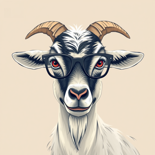A Goat Wearing Glasses