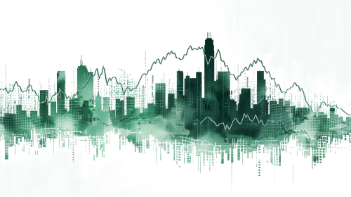 A Green Stock Chart Going Up