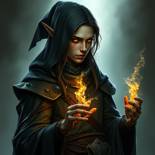 A Half-Elf Warlock Drawing Power from Zargos