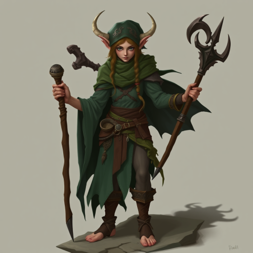 A Half Wood-Elf Warlock