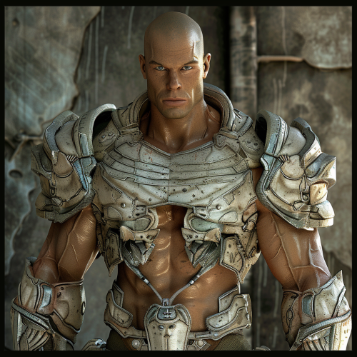 A Handsome Sci-Fi Alien Hero Portrait