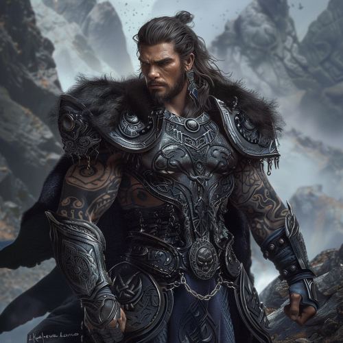 A Handsome Warrior Captain Stands Ready for Battle A Handsome Warrior Captain Stands Ready for Battle