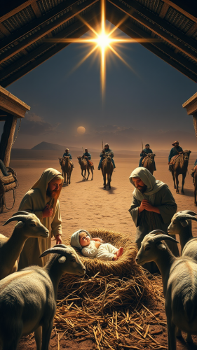 A Holy Night: Birth of Jesus with Wise Men