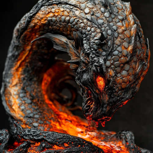 A Huge Scary Sea Monster in Darkness