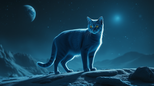 A Human-like Blue Cat on a Foreign Planet