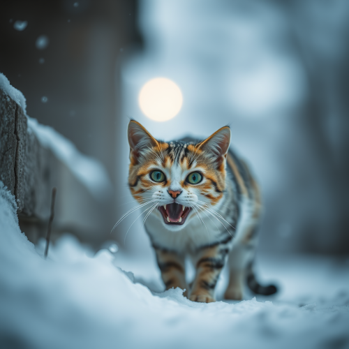 A Hungry Cat in the Cold