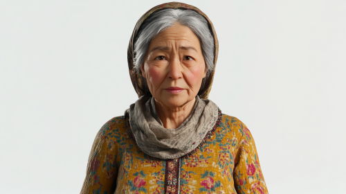 A Kazakh Grandmother in Disney Style