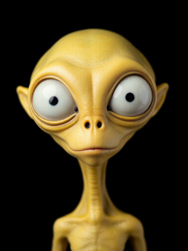 A Kind Alien with Big White Eyes