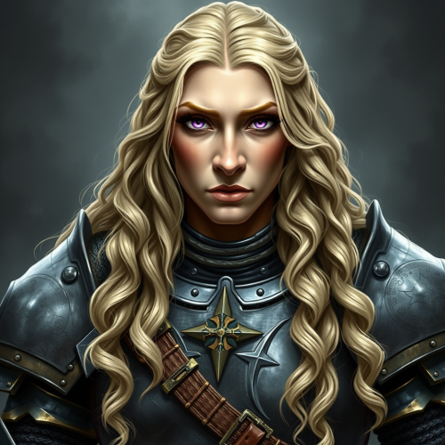 A Large Muscled Medieval Warrior with Blonde Hair