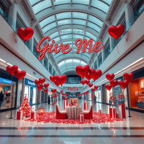 A Large Valentine's Day Setup in Malls