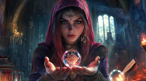 A Legendary Fortune Teller with Crystal Balls