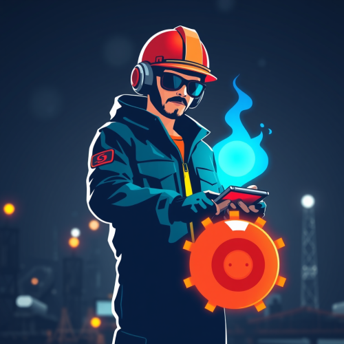 A Logo Solution for Industrial Cyberpunk Integrity