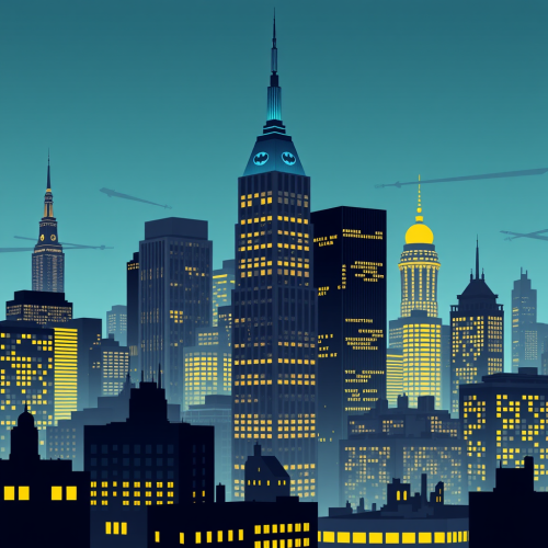 A Low-Detail, Stylized Webcomic of Gotham City