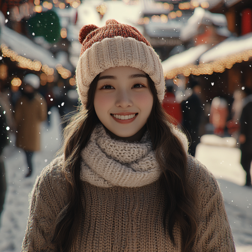 A Magical Winter Afternoon in Snowy Town