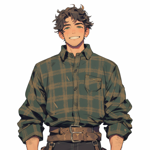 A Male Lumberjack in Medieval Europe