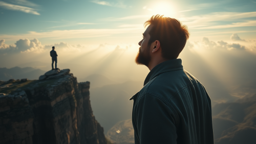 A Man Under Heaven's Notice on High Cliff