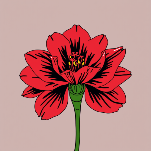 A Matisse Style Carnation Flower Painting