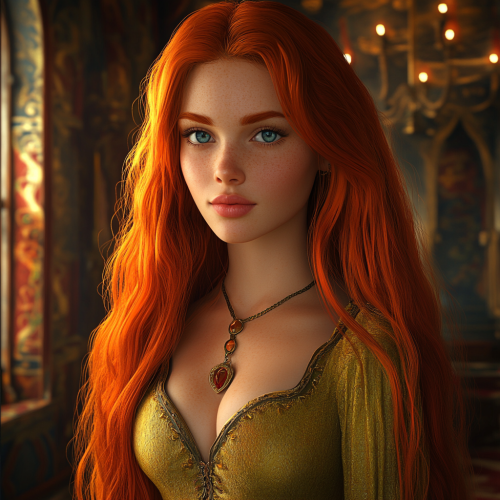 A Medieval Fantasy Princess in a Royal Palace