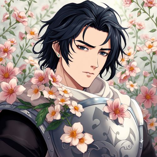 A Medieval Knight Resting in Flowers Art