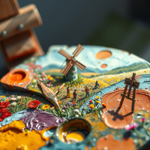 A Miniature World on a Painter's Palette