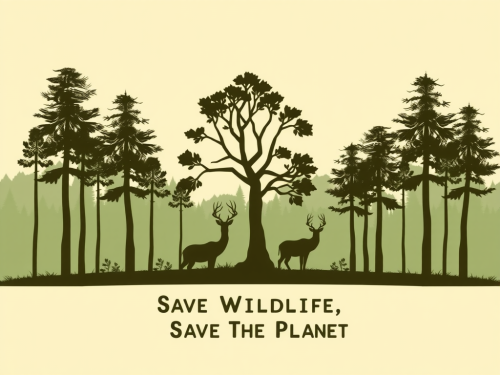 A Minimalist Forest Conservation Poster