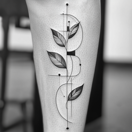 A Minimalistic Abstract Tattoo of Yerba Mate