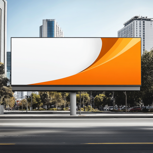 A Minimalistic Horizontal Billboard Banner with Empty Frames
