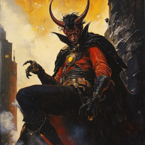 A Mischievous Tiefling Saboteur in Action