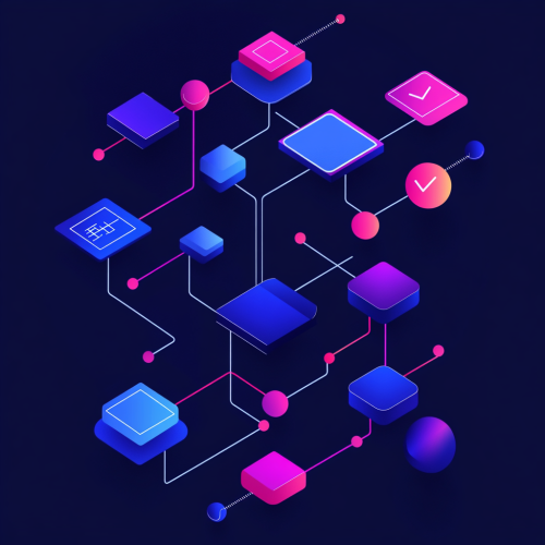 A Modern, Sleak Decision Flowchart with Vibrant Gradients