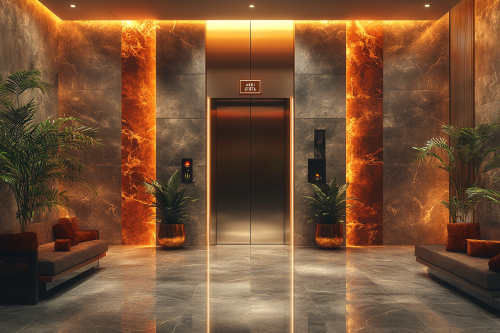 A Modern Elevator with Wheelchair Access and Mirrors