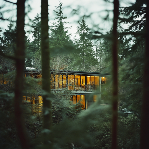 A Modern Home in North Vancouver Amid Cedar Trees