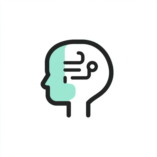 A Modern Minimalist Icon for Psychological Testing Concept