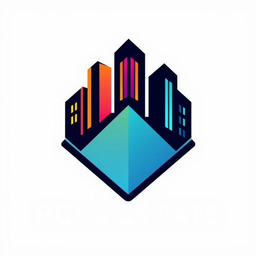 A Multicolored, Minimalist Logo for Real Estate Corp