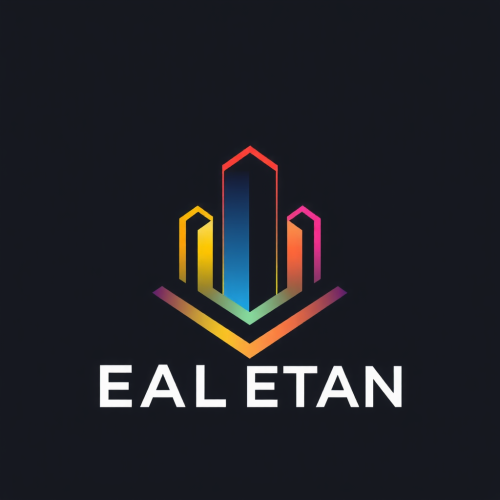 A Multicolored Futuristic Real Estate Logo
