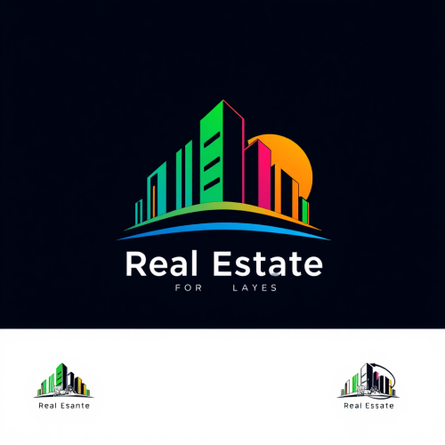 A Multicoloured Futuristic Real Estate Logo