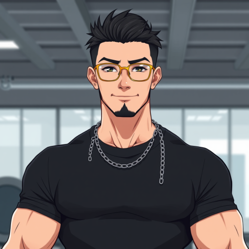 A Muscular Man Relaxing at the Gym