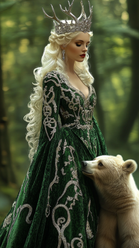 A Mystical Queen and her Bear Companion in Ireland