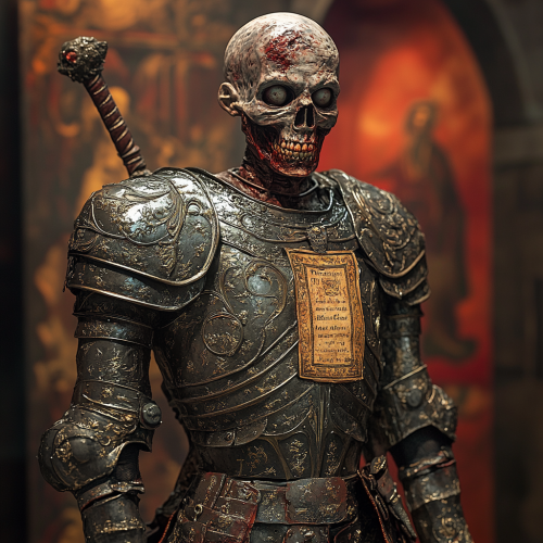 A Noble Zombie in Ornate Plate Armor