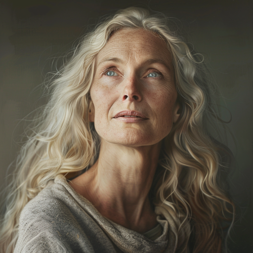 A Nordic Woman in Soft Indoor Light