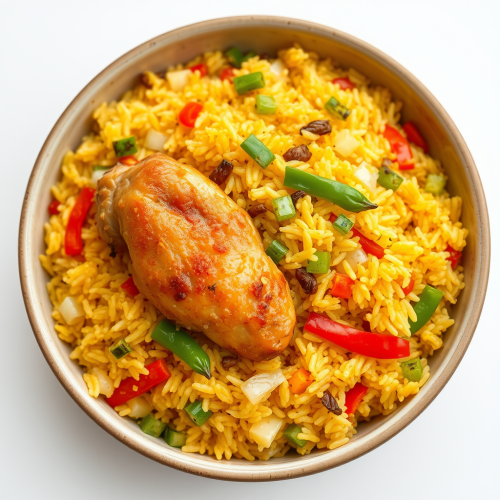 A One-Bowl Chicken and Spiced Yellow Rice Dish