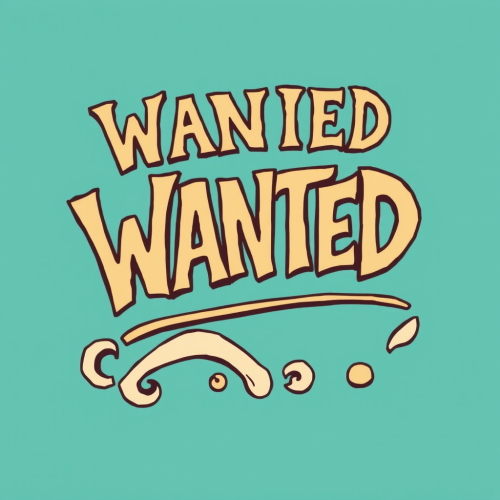 A One Piece Wanted Poster Lettering