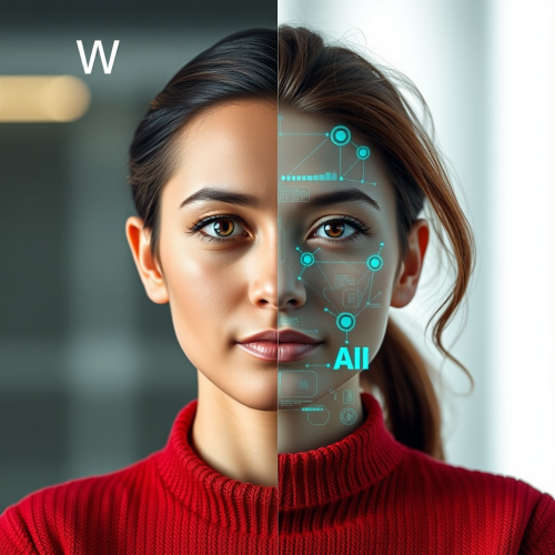 A Person Comparing AI Users and Non-Users at Work