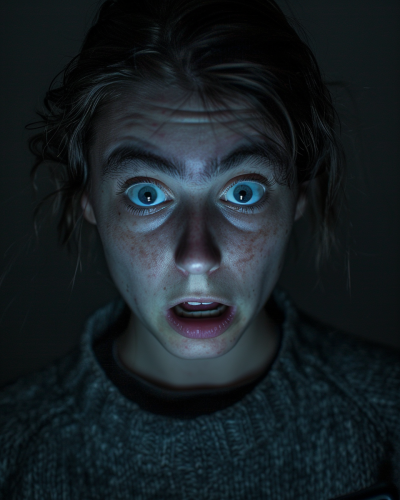 A Person Looking Shocked at Phone Screen
